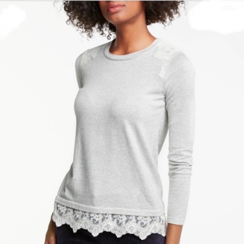Boden Pullover with Lace Details - size 8
